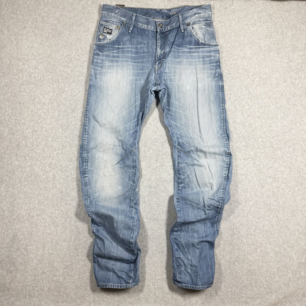 G-Star Raw Arc 3D Loose Tapered Jeans Mens 33x32 Barrel Leg Stacked Skater Punk